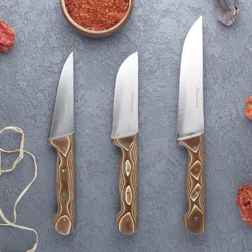 %100 Handmade Butcher Set - Meat Chopping, Boning and Chef and Household Kitchen Daily Use Sets