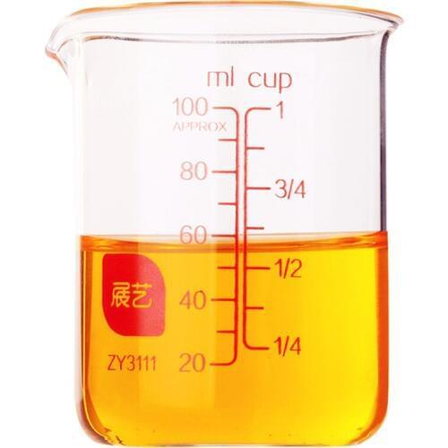 2016 New Rushed Ce / Eu Measuring Spoon High Temperature Glass Liquid Measuring Cup Milk Metering Device With A Scale Of 100ml