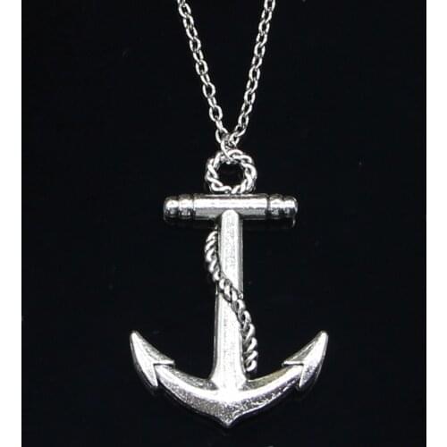 New Fashion Necklace 44x30mm anchor sea Pendants Short Long Women Men Colar Gift Jewelry Choker