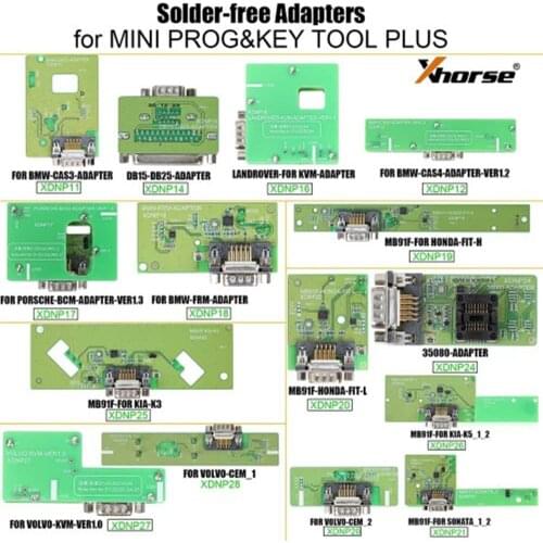 Xhorse Solder Free Adapters and Cables Full Set Work with MINI PROG and KEY TOOL PLUS