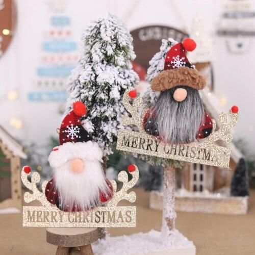 Christmas decoration small pendant Christmas articles Santa Claus snowman cloth doll home decoration Merry Christmas 2021
