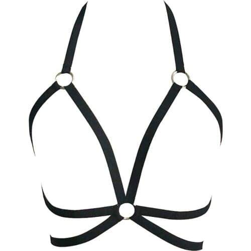 Sexy Halter Lingerie Alluring Bustier Bandage cage bra cupless lingerie Bandage Body belt Crop Tops Cupless 2021 Exotic bras