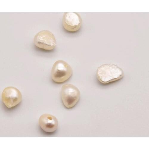 20 Pcs/Lot 7.5mm-8.5mm Natural Freshwater Smooth Pearl Earring Findings Charms For Jewelry Making Handmade Accessories JA0267