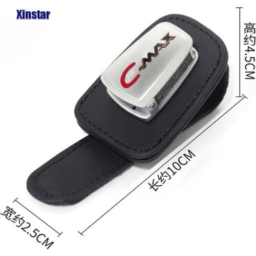 Genuine Leather car sunshade decoration sticker for ford Cmax C-MAX