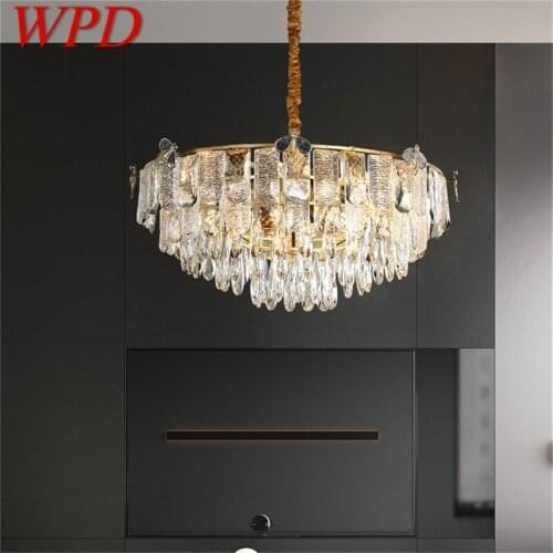 WPD Chandelier Gold Pendant Lamp Postmodern LED Lighting Fixture for Home Living Dining Room