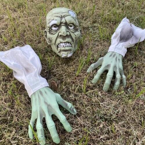 Halloween Decoration Skull Zombie Face Three-piece Set Scary Skeleton Ornaments Haunted House Holiday Props