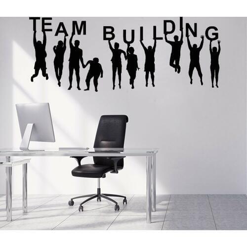 Team Building People Vinyl Wall Decal Business Work Office Living Room Wall Stickers Removable Room Decoration Wallpaper Z311