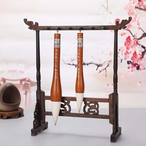 High-grade wolf hair brush adult hand-held bucket pen large and small regular script couplet writing brushcalligraphy