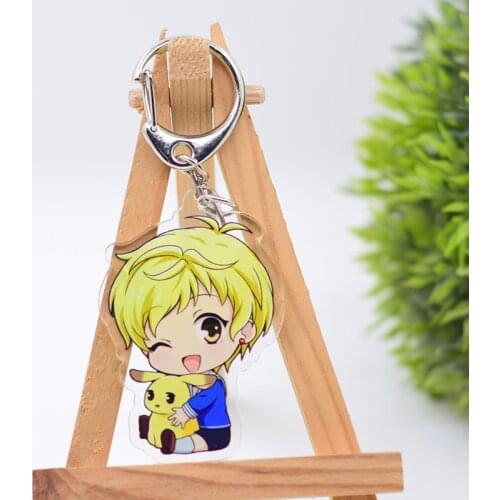 WL0965 Fruits Basket Keychain Acrylic Cartoon Keyring Accessories
