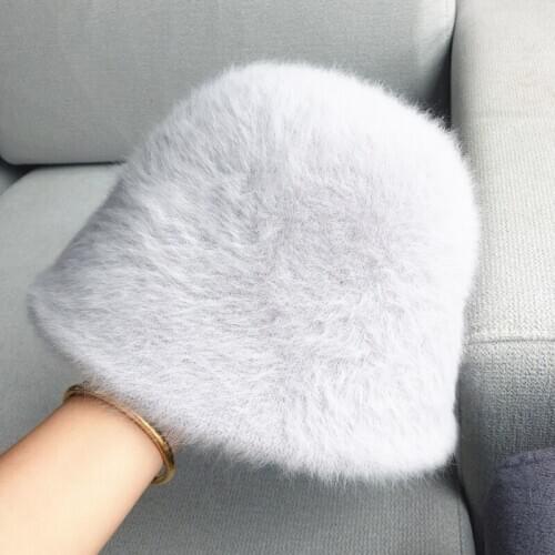 Lady casual Rabbit fur basin bucket hat Thicken Warm fisherman cap Panama gorros DOUYOU015