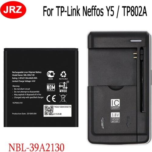 1Lot=1PCS Battery+Charge NBL-39A2130 For TP-Link Neffos Y5 / TP802A Battery 2130mAh Mobile Phone Replacement Batteria Batterie
