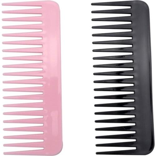 1Pcs 19 Teeth Tooth Comb Large Wide Black Plastic Pro Salon Barber Hairdressing Combs Reduce Hair Loss Hair Care Tool
