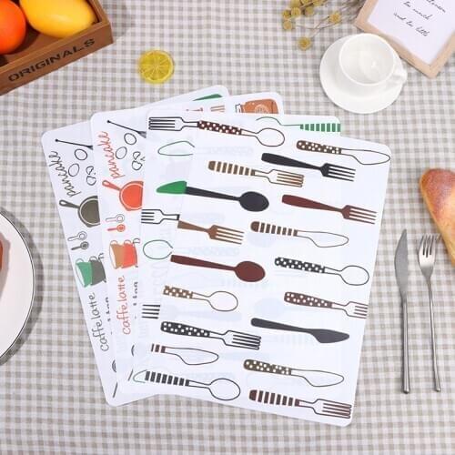 1PCS Placemats Table Mat Kids Tableware Cartoon Dining Table Disc Pads Coasters Napperon Plate 40*28cm
