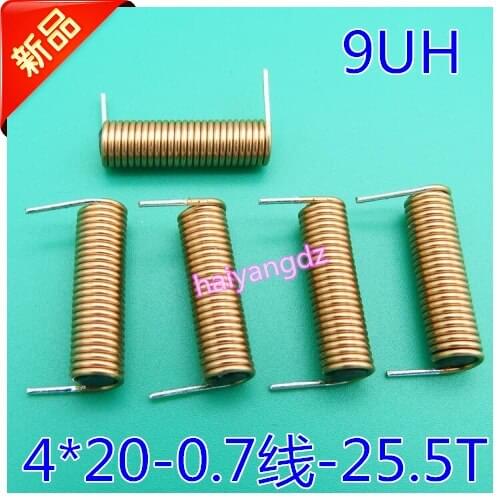 10pcs/4*20 9UH 0.7 Line 25.5 Circle Bar type Magnetic Bar filter inductors Horizontal R Bar Magnetic core coil