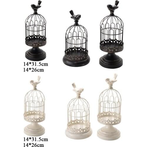 3D Wrought Iron Birdcage Candles Holder for Candlestick for Wedding Centerpiece Holiday Decoration Home Ornament Props