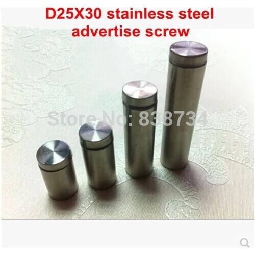 4PCS 25*30 stainless steel AD/advertise binding post screw 25mm