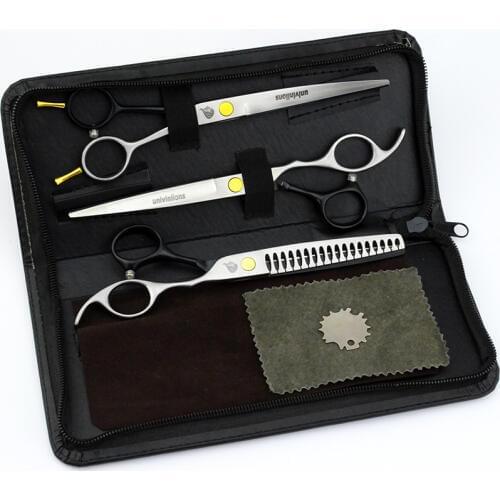 7 inch Pet Dog Cat Hair Clippers Pet Dog Gromming Scissors Pet Straight &Thinning & Up Curved Scissors Kit Pet Gromming Tools
