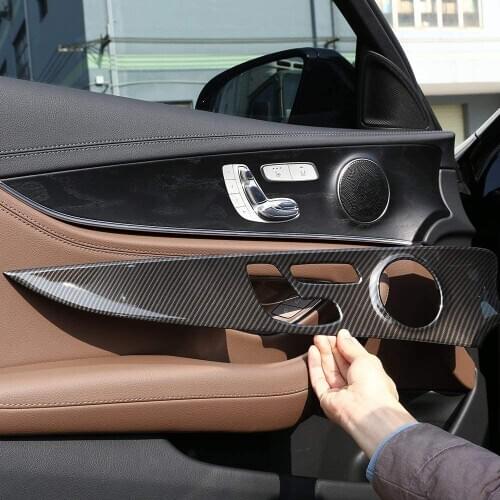 For Mercedes Benz E Class W213 E200l E300l 2016-2018 ABS Chrome Interior Door Decoration Panel Cover Trims