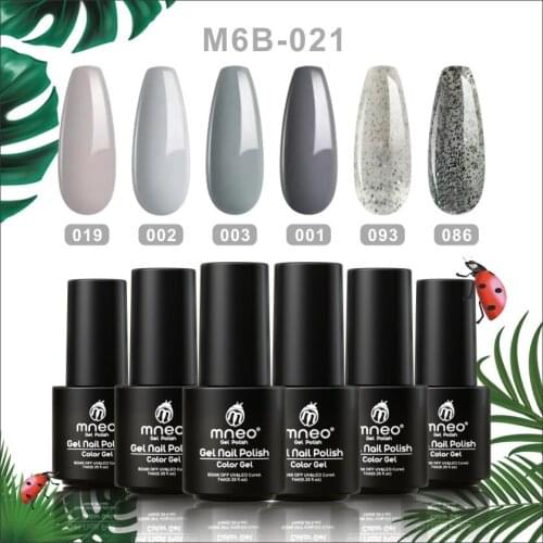Grey Gel Nail Color Polish 6 Pcs Shades Set Everything for Manicure Varnishes Art Supplies Semipermanent UV Led Curing Esmaltes