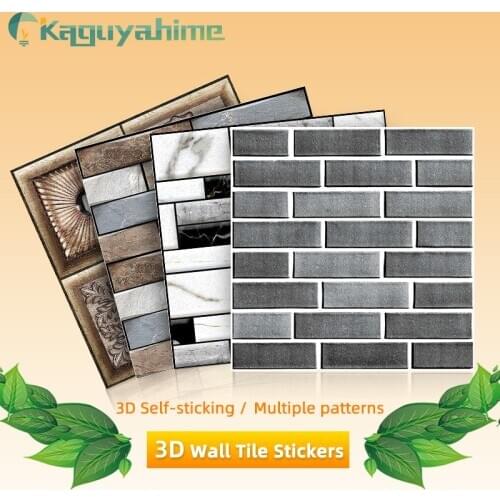 Kaguyahime 3D Self-Adhesive Wall Stickers Waterproof Wallpaper Stone Pattern Wall Panel Home Decoration Wall Paper Living Room