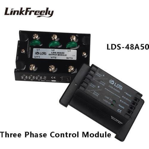 Motor Controller Phase Angle Controlled Soft Starter 3-Phase Analog Power Controller 50A 480VAC 1 Control Module +1 Power Module