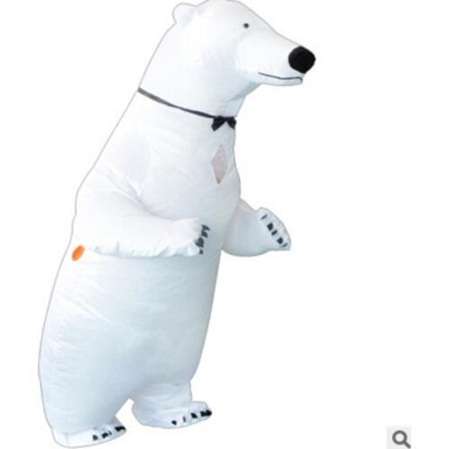 Inflatable Polar Bear Costume Mascot Costume Animal Fantasia Adult Halloween Carnival Birthday Party Cosplay Costume