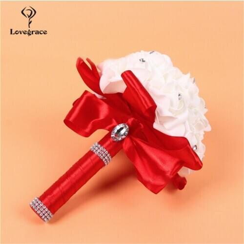Wedding Bouquet Flowers Marriage Accessories Small Bridal Bouquet Foam Roses Wedding Bouquet for Bridesmaids Decoration Flowers