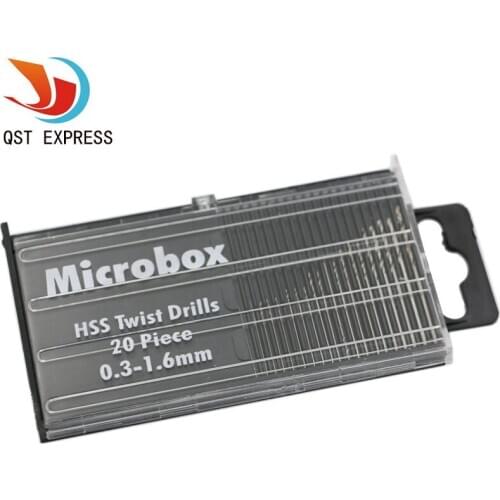 Wholesale mini drill bit set 20pcs high speed steel twist drill bit small drill bit diameter 0.3-1.6mm