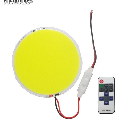 Dimmable Round DC 12V 50W LED High Power 108mm COB Panel Light Source With Dimmer Lamp Cold White Bulb