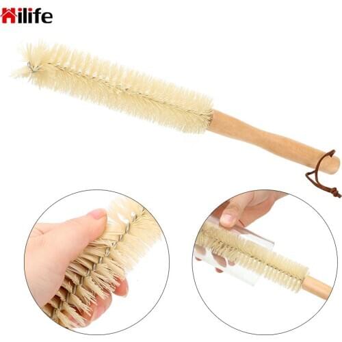 Cleaning Brush Household Brush Portable Wooden Long Handle Cup Brush Glass Bottle Brush Kitchen Supplies