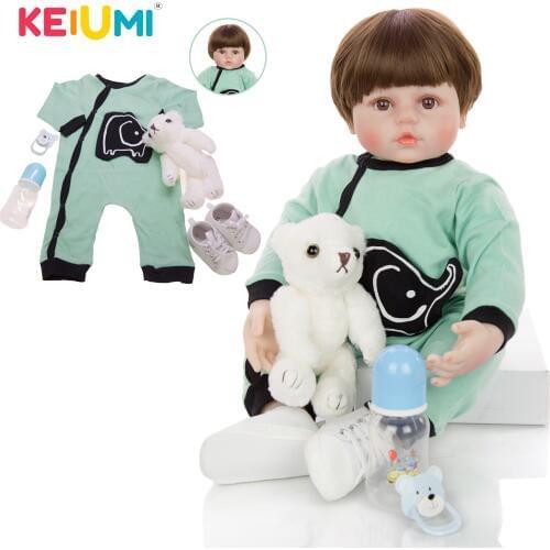 Cartoon Style Silicone Reborn baby Doll 60 cm Copaly Elephant Lifelike Baby Reborn Menino For Kids Christmas Gifts
