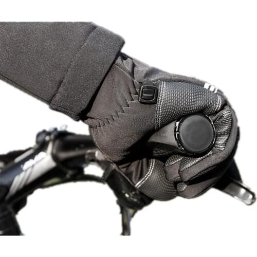 Lengthened Thickened Windproof Winter Gloves Bicycle Riding Shock Absorption Warmth Touch Screen Long Full Finger Cycling Gloves