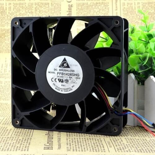 FOR Delta 14CM 24V 2.30A FFB1424SHG High Quality 4-wire PWM Temperature Controlled Violent Cooling Fan