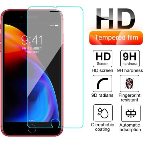 Protective Cover Film 9H Tempered Glass For iPhone SE 2020 6 6S 7 8 Plus Screen Protector For iPhone XS Max 12 11 Pro Max X XR