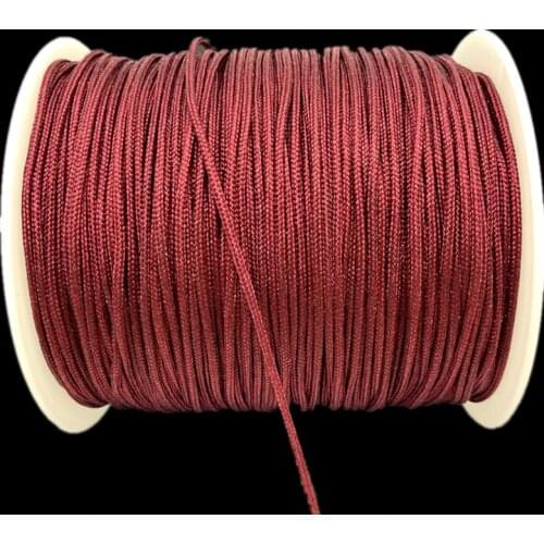 0.5/0.8/1.0/1.5mm Dark Red Nylon Cord Rope Chinese Knot Macrame Cord Rope For Jewelry Making DIY Shamballa Bracelet