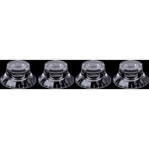 1pc Knob Button Bell Shape Guitar Tone Volume Control For LP Guitar Parts Transparent White