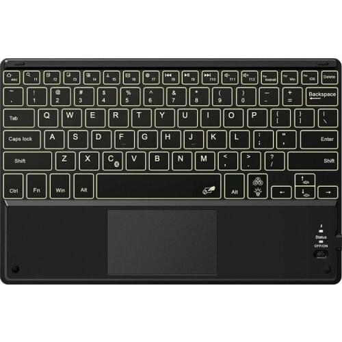 10.1 inch Ultra-thin LED Backlit Tablet Keyboard with Touchpad,Wireless Bluetooth Keyboard for Android,Windows,iOS Tablet