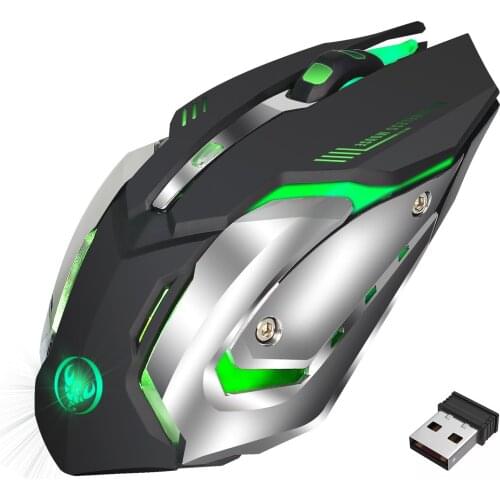 2.4G backlit RGB gaming mouse USB charging wireless gaming mouse 10 meters transmission distance colorful luminous 2400dpi mouse