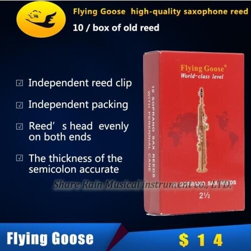 2.5#,3.0# Independent packing of 10 Flying Goose red box Bb sopranosax/soprano saxphone reed(export-oriented independent packing