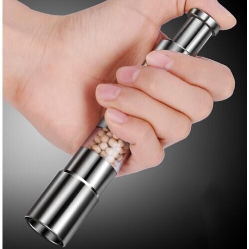 304 stainless steel grinder black pepper grain sea salt mini manual household grinder pepper masher kitchen gadget