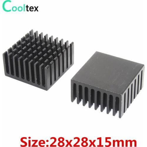 500pcs 28x28x15mm Aluminum HeatSink Heat Sink radiator for Chip LED IC Electronics Computer Transistor cooler cooling