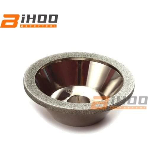 100mm Electroplated Cup Diamond Grinding Wheel Grit 100-600 Tool Cutter Grinder 20mm Bore
