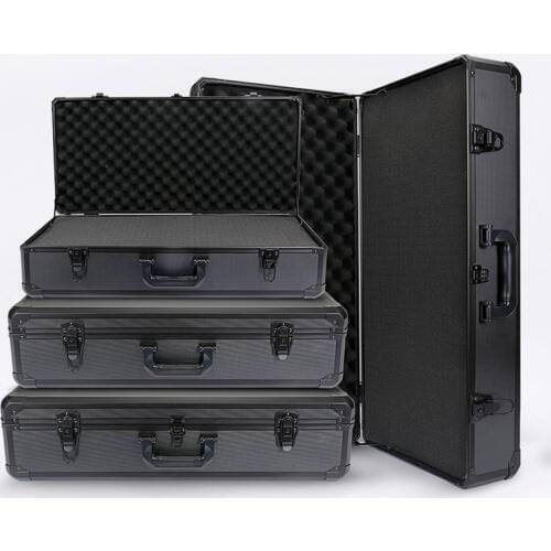 720x220x140mm Aluminum Tool Case Impact Resistant Safety Case Equipment Instrument Box Camera Case w Pre-cut Foam Toolbox