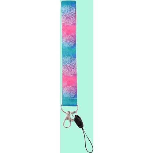 G2116 Starry sky Yoga Printed Keychain Wristlet For Keychain Lanyard Hanging Strap Keyring Charms DIY Jewelry Accessory