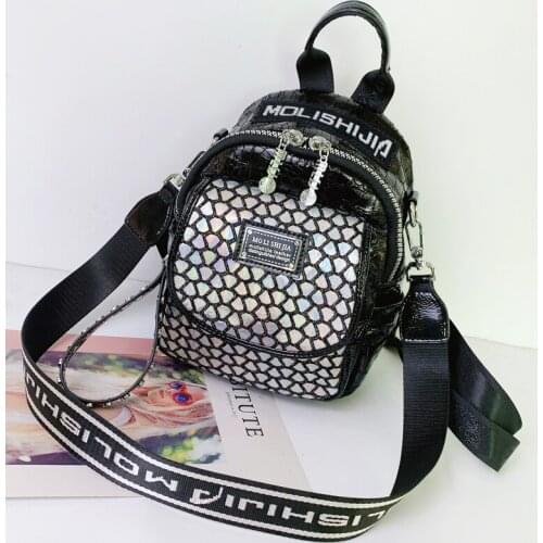 Branded Rivet Mini Backpack Women Designer Bag Shoulder Luxury Shining Scale Soft Leather Mochila Para Hombre Sac A Dos