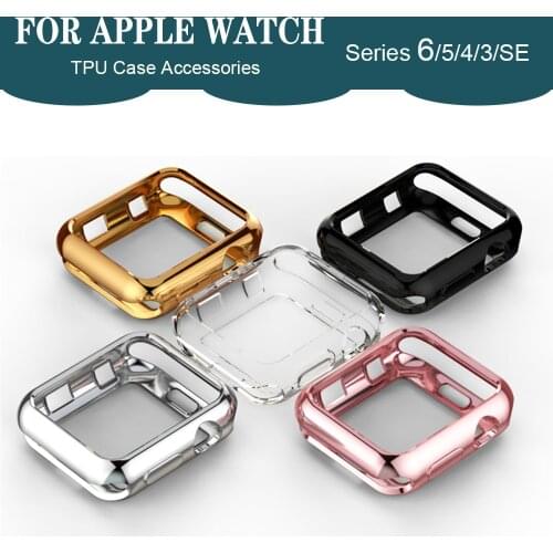 TPU bumper for Apple Watch case 44mm 40mm iWatch 42mm 38mm Accessories Screen Protector Cover for Apple watch serie 6 5 4 3 2 SE
