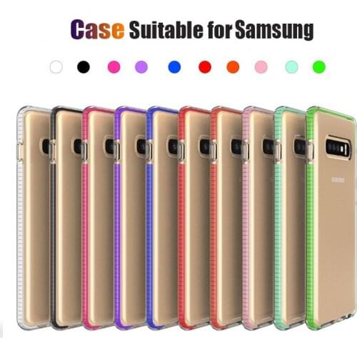 TansXX Case Suitable for Samsung NOTE8 9 10note10 plus S8 9+ S10 A9A30A40A50A70, 2019TPU anti-fall transparent color phone shell