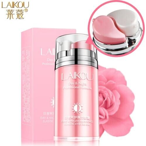 LAIKOU Day and Night Elastic Eye Cream Skin Care Eye Bags Removal Anti-envelhecimento Dark Circles Anti Wrinkle Anti Age