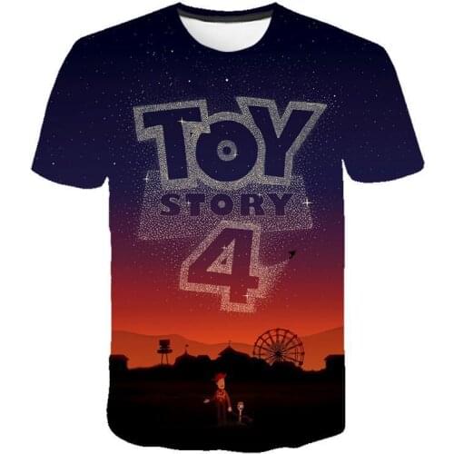 New Style Toy Story Kids T Shirt 3D Printing Short-sleeved T-shirt Disney Cartoon Figures Clothes Tops Boys Girls Children Tees