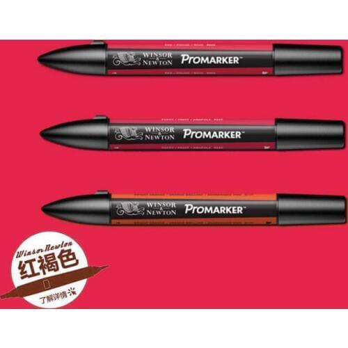 Winsor & Newton ProMarker Twin Tip Graphic Marker Pens Professional Design Pens Red and OrangeTone